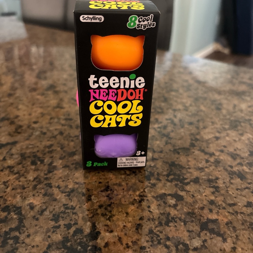 Teenie Needoh Cool Cats 3-Pack - Orange & Purple
